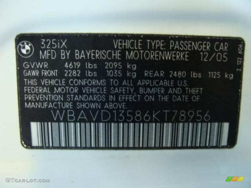 2006 3 Series 325xi Sedan - Alpine White / Grey photo #24