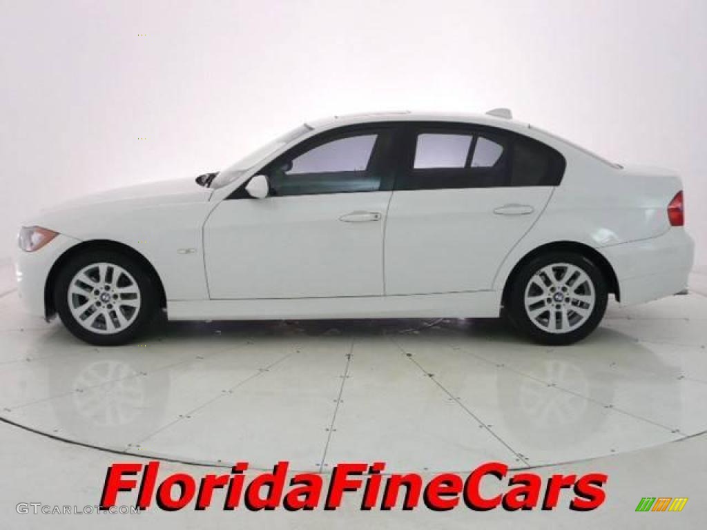 2006 3 Series 325i Sedan - Alpine White / Beige photo #3