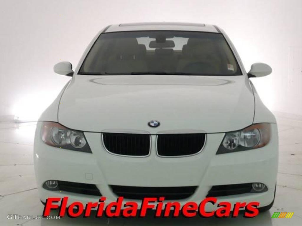 2006 3 Series 325i Sedan - Alpine White / Beige photo #5