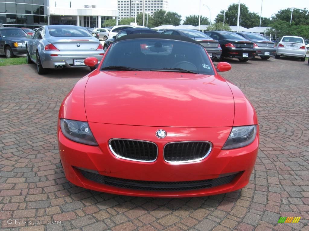 2006 Z4 3.0i Roadster - Bright Red / Black photo #2