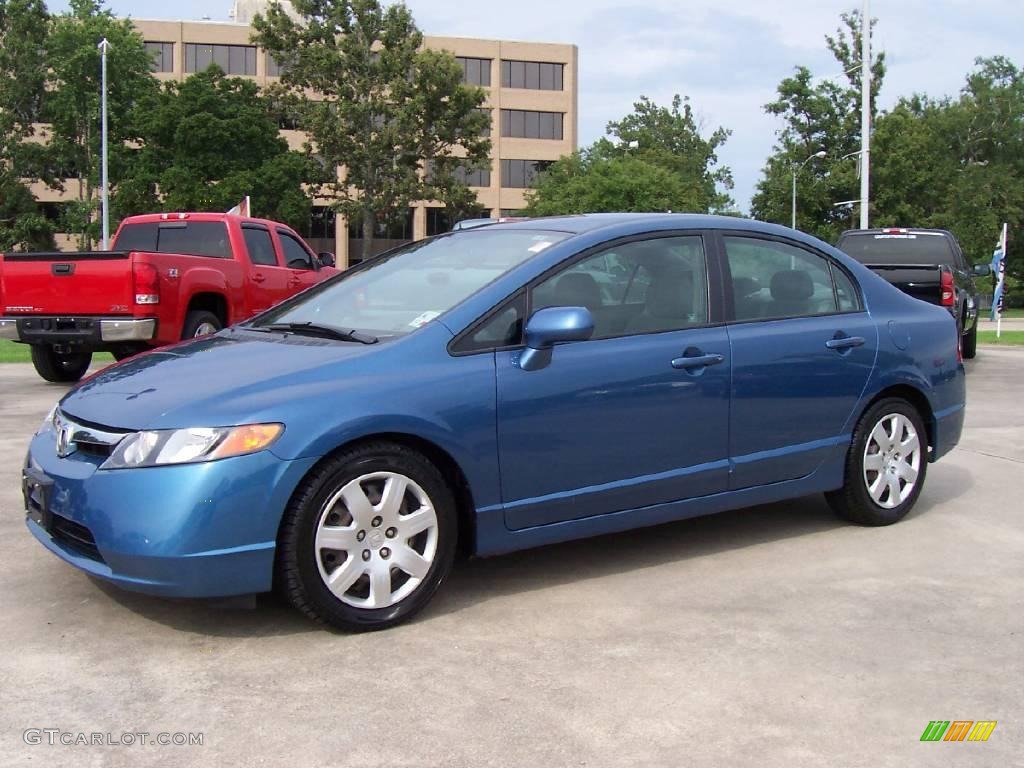 2006 Civic LX Sedan - Atomic Blue Metallic / Gray photo #1