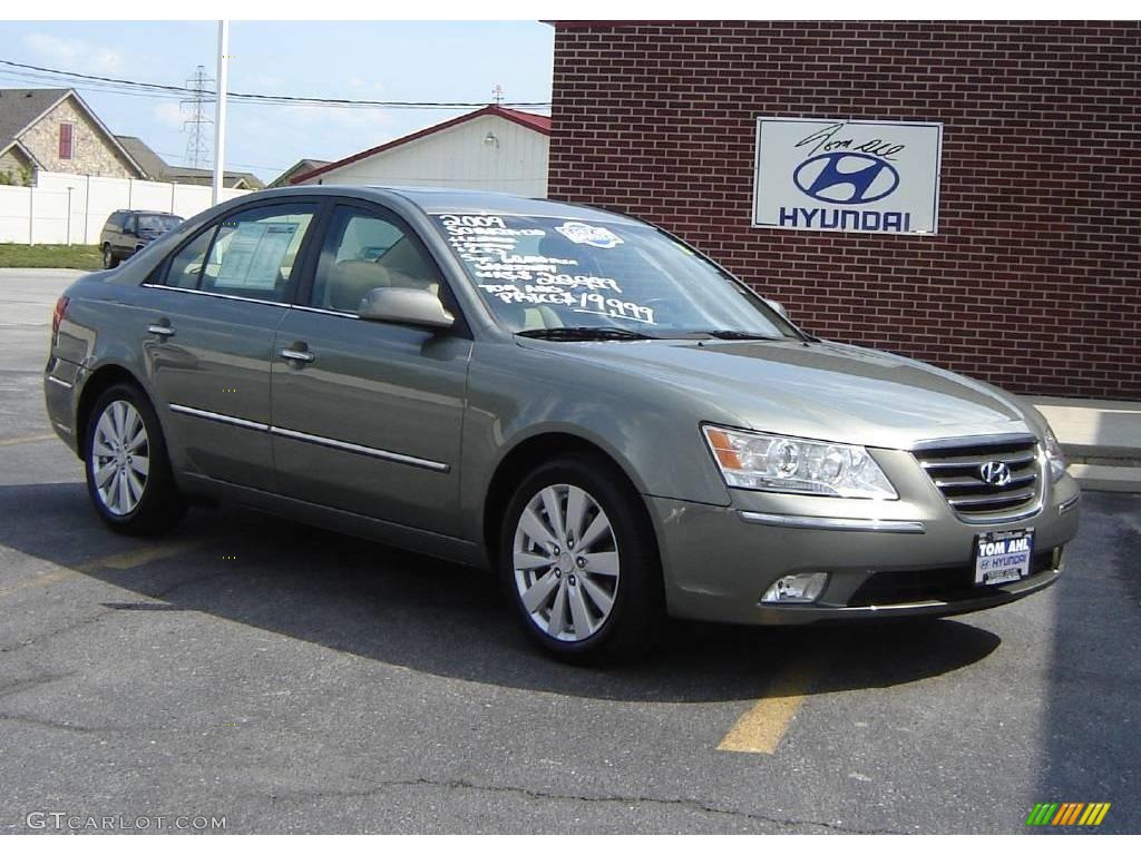 2009 Natural Khaki Green Hyundai Sonata Limited V6 15120349 GTCarLot