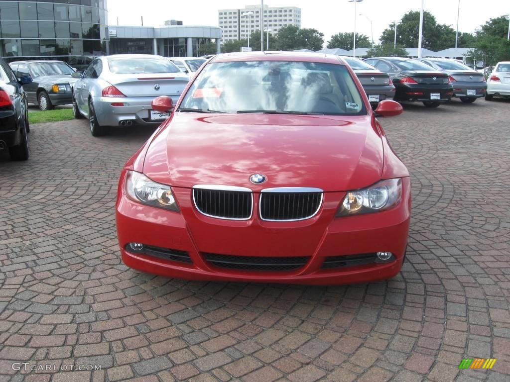 2007 3 Series 328i Sedan - Crimson Red / Beige photo #2