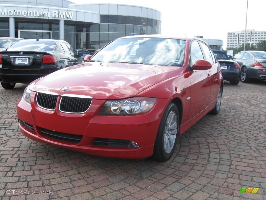 2007 3 Series 328i Sedan - Crimson Red / Beige photo #4