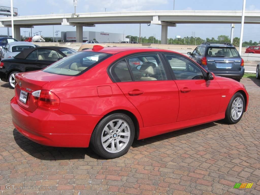2007 3 Series 328i Sedan - Crimson Red / Beige photo #13