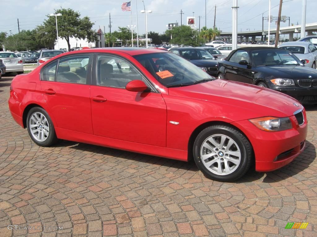 2007 3 Series 328i Sedan - Crimson Red / Beige photo #15