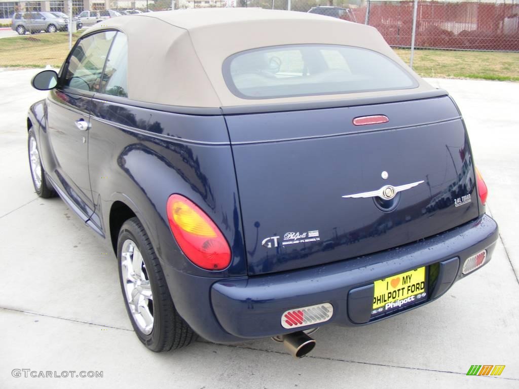 2005 PT Cruiser GT Convertible - Midnight Blue Pearl / Taupe/Pearl Beige photo #8