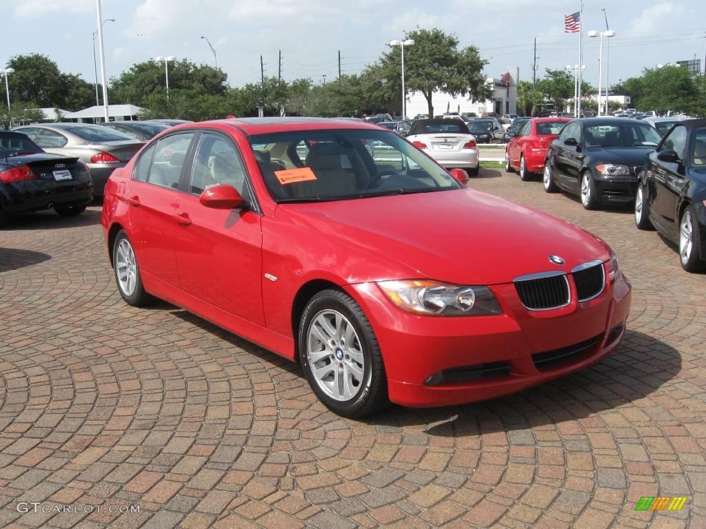 2007 3 Series 328i Sedan - Crimson Red / Beige photo #16