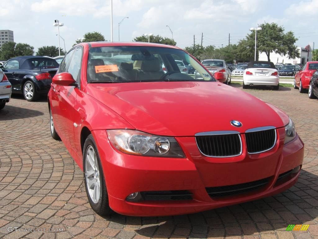 2007 3 Series 328i Sedan - Crimson Red / Beige photo #17