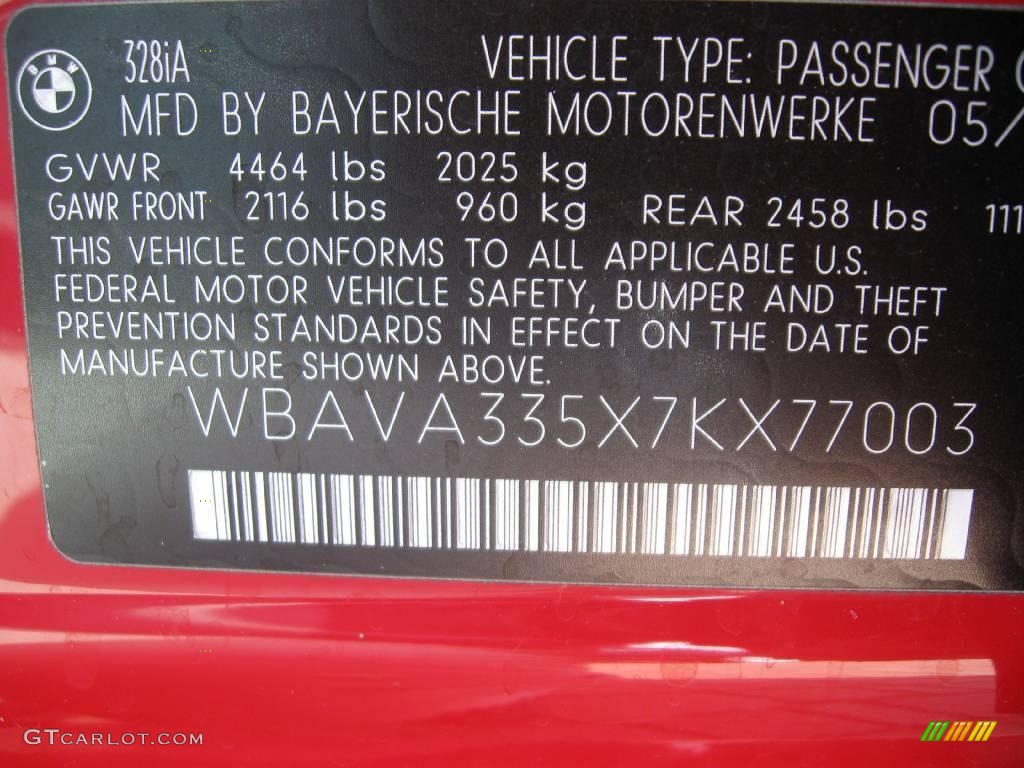 2007 3 Series 328i Sedan - Crimson Red / Beige photo #26
