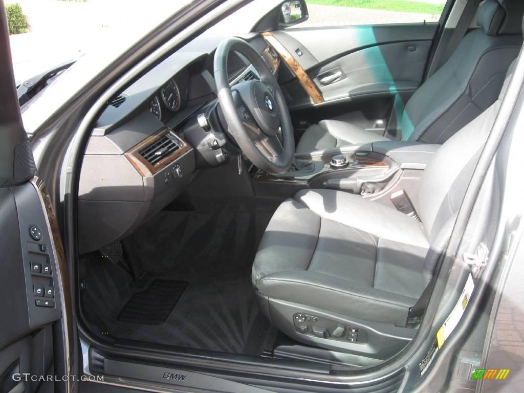 2007 5 Series 530i Sedan - Titanium Grey Metallic / Black photo #21