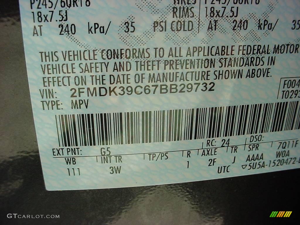2007 Edge SEL Plus - Carbon Metallic / Charcoal Black photo #19