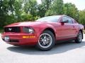 2008 Dark Candy Apple Red Ford Mustang V6 Deluxe Coupe  photo #5