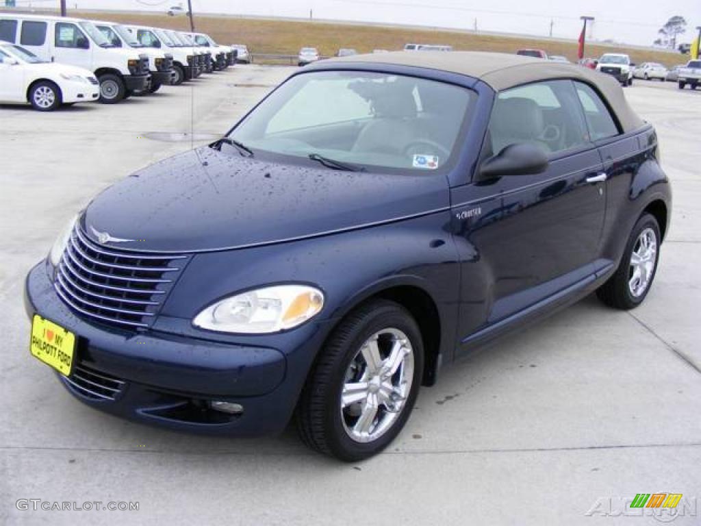 2005 PT Cruiser GT Convertible - Midnight Blue Pearl / Taupe/Pearl Beige photo #40