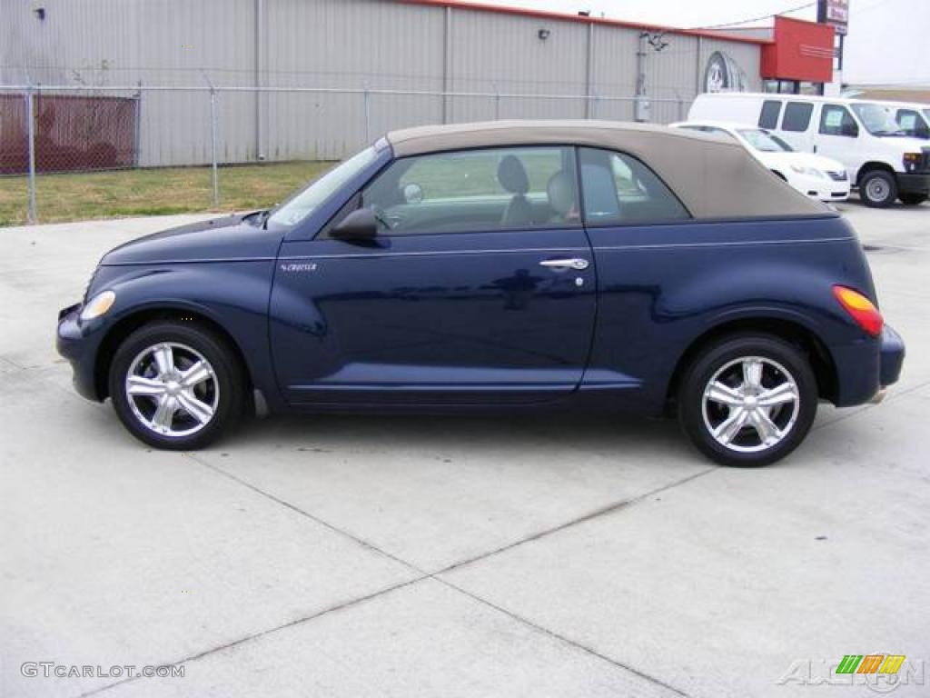 2005 PT Cruiser GT Convertible - Midnight Blue Pearl / Taupe/Pearl Beige photo #41