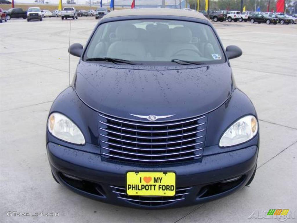 2005 PT Cruiser GT Convertible - Midnight Blue Pearl / Taupe/Pearl Beige photo #42