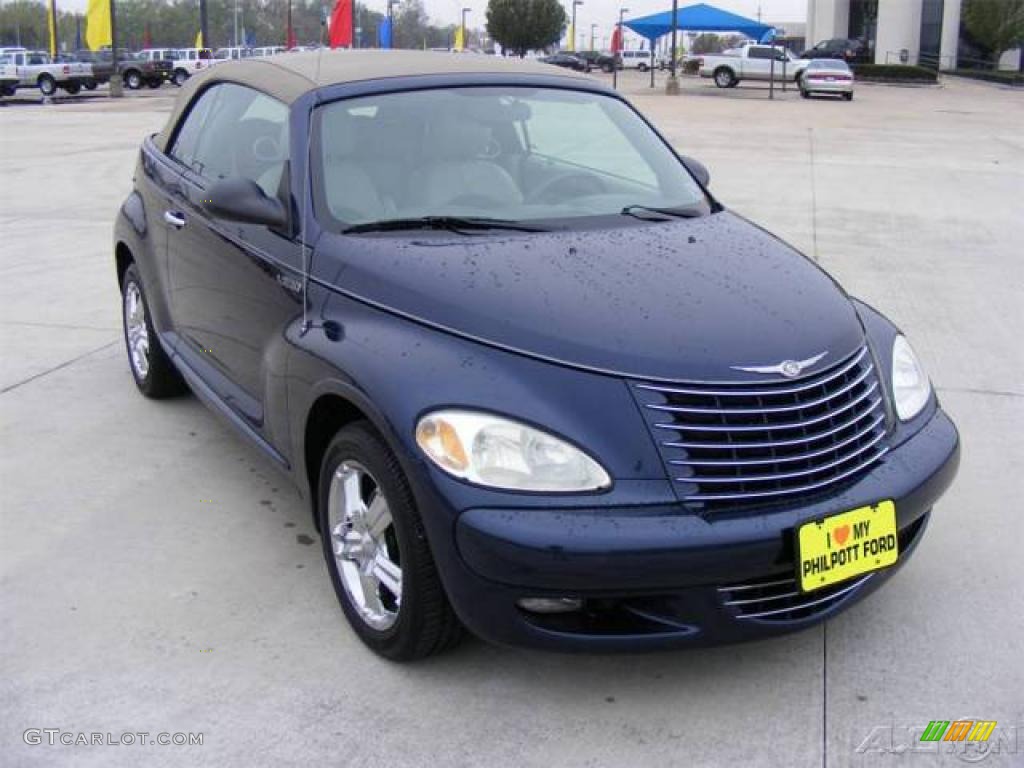 2005 PT Cruiser GT Convertible - Midnight Blue Pearl / Taupe/Pearl Beige photo #43