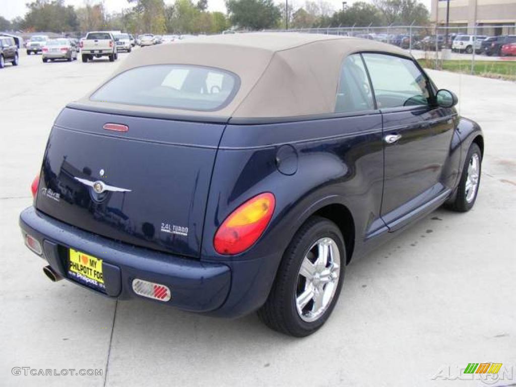 2005 PT Cruiser GT Convertible - Midnight Blue Pearl / Taupe/Pearl Beige photo #45