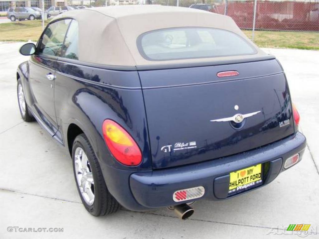 2005 PT Cruiser GT Convertible - Midnight Blue Pearl / Taupe/Pearl Beige photo #47