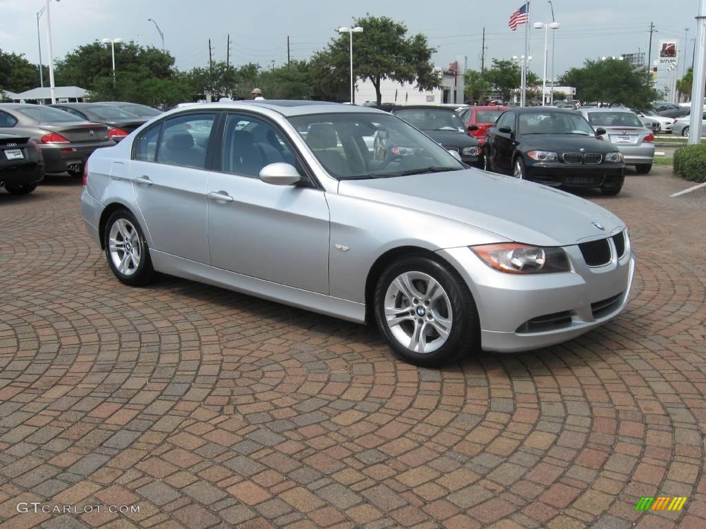 2008 3 Series 328i Sedan - Titanium Silver Metallic / Gray photo #14