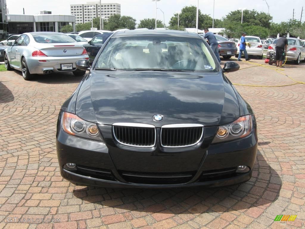 2008 3 Series 328i Sedan - Jet Black / Beige photo #2