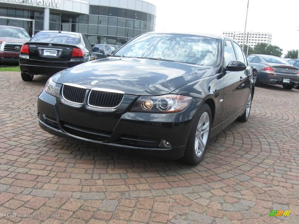 2008 3 Series 328i Sedan - Jet Black / Beige photo #4