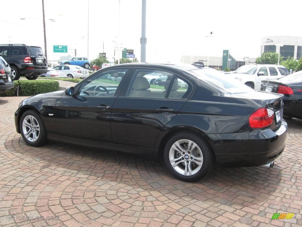 2008 3 Series 328i Sedan - Jet Black / Beige photo #7
