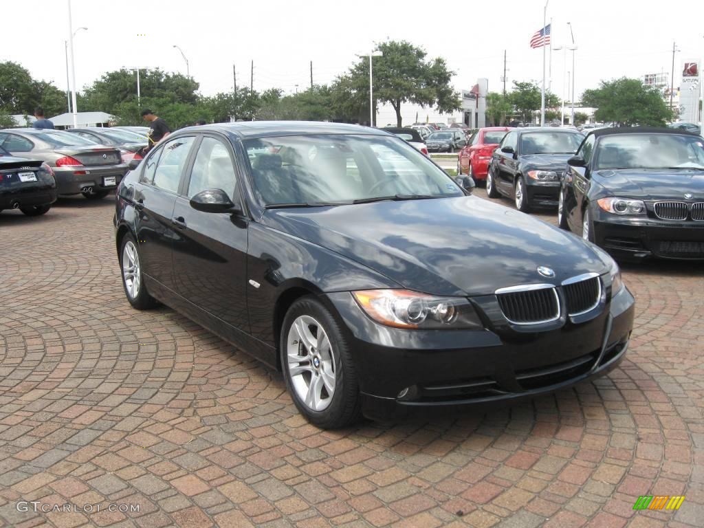2008 3 Series 328i Sedan - Jet Black / Beige photo #16