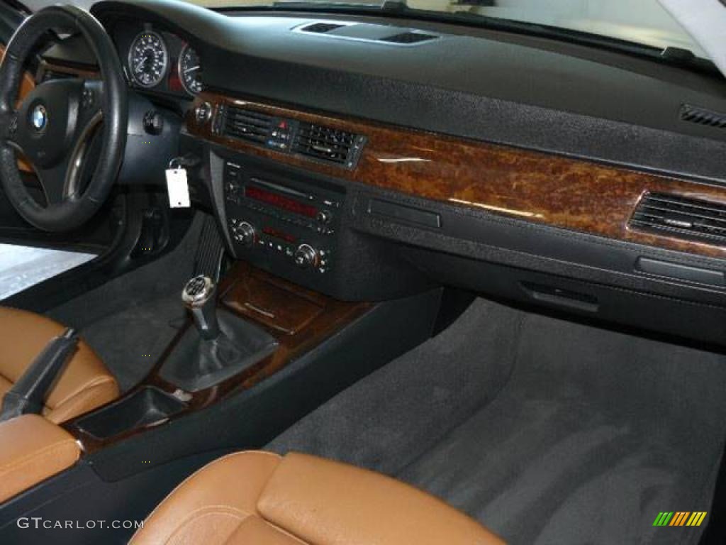 2007 3 Series 335i Coupe - Jet Black / Saddle Brown/Black photo #14