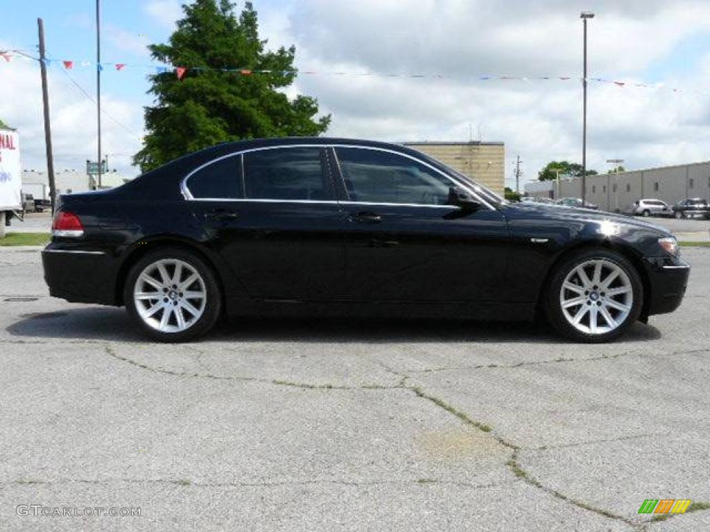 2006 7 Series 750i Sedan - Jet Black / Basalt Grey/Flannel Grey photo #3