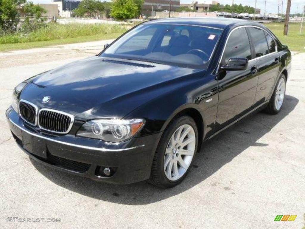 2006 7 Series 750i Sedan - Jet Black / Basalt Grey/Flannel Grey photo #8