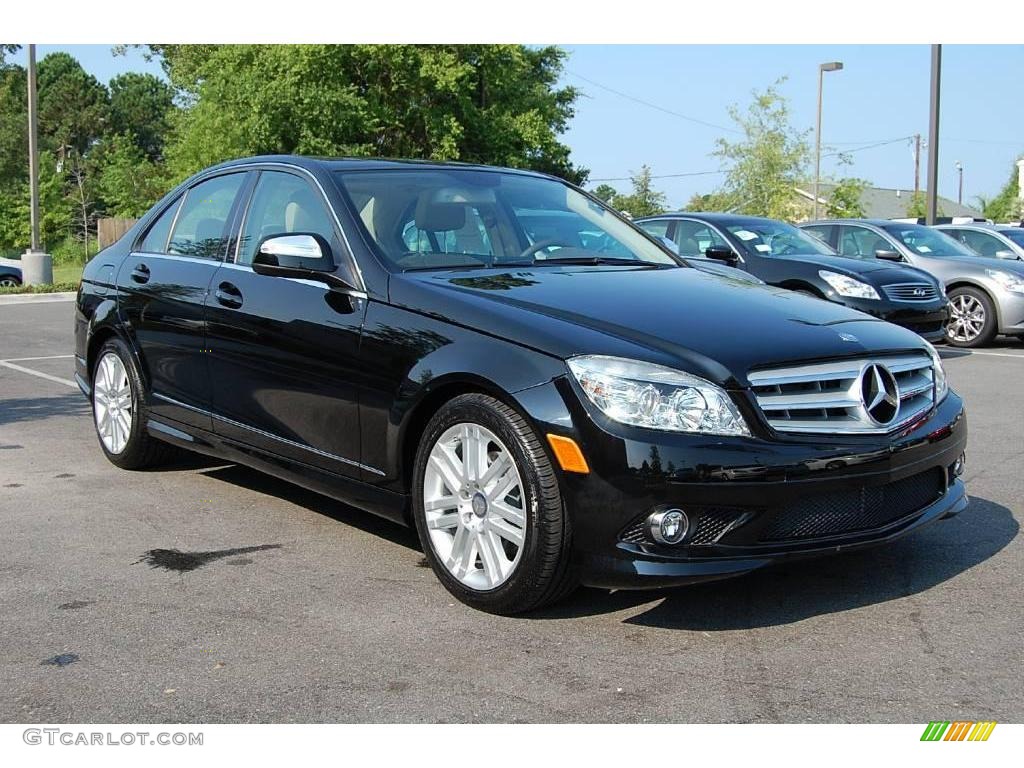 2009 C 300 Sport - Black / Almond/Mocha photo #1