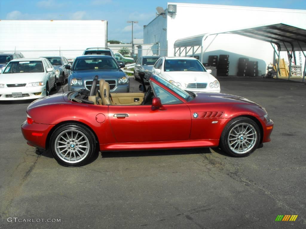 2001 Z3 3.0i Roadster - Siena Red Metallic / Beige photo #7