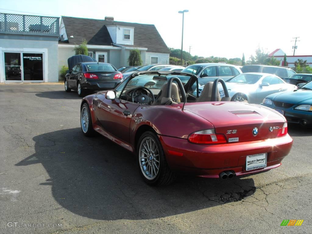 2001 Z3 3.0i Roadster - Siena Red Metallic / Beige photo #10