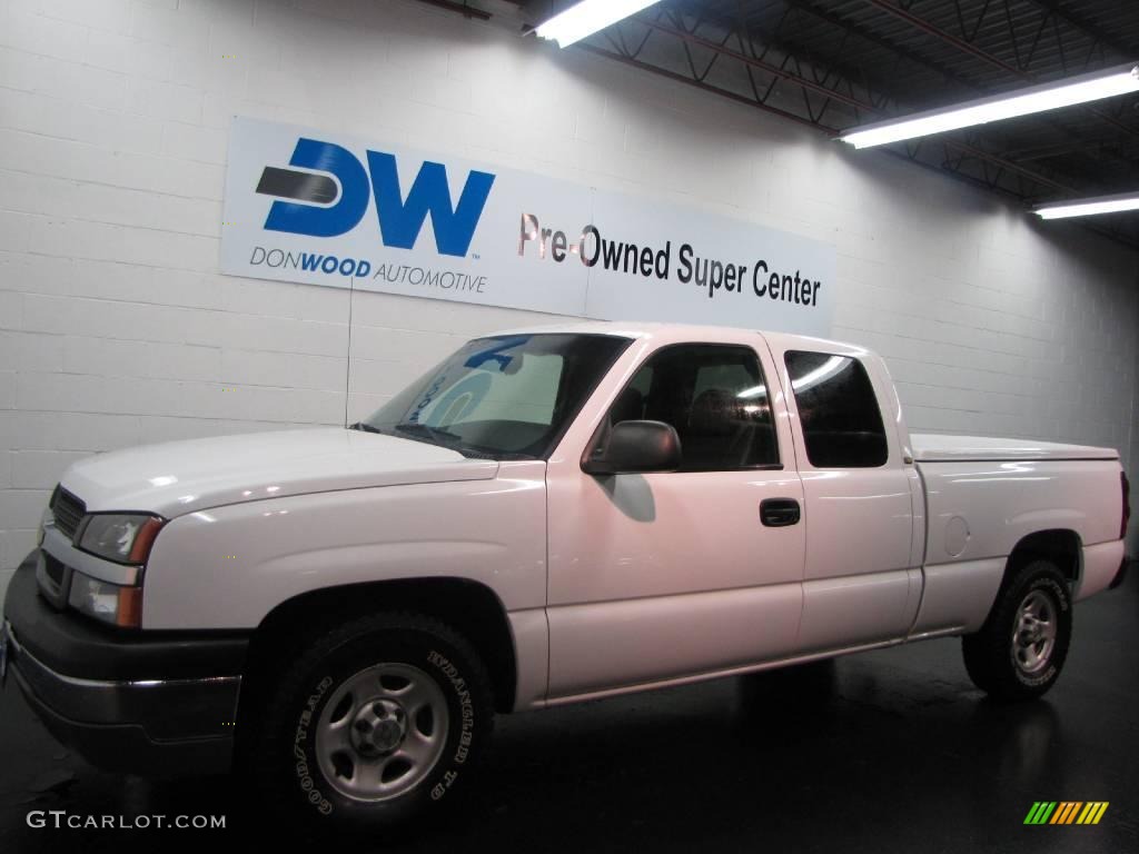 2004 Silverado 1500 Work Truck Extended Cab - Summit White / Medium Gray photo #2