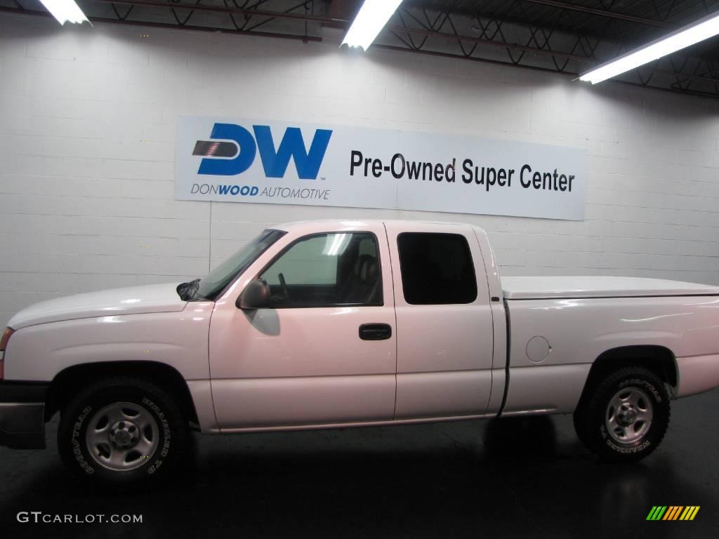 2004 Silverado 1500 Work Truck Extended Cab - Summit White / Medium Gray photo #3