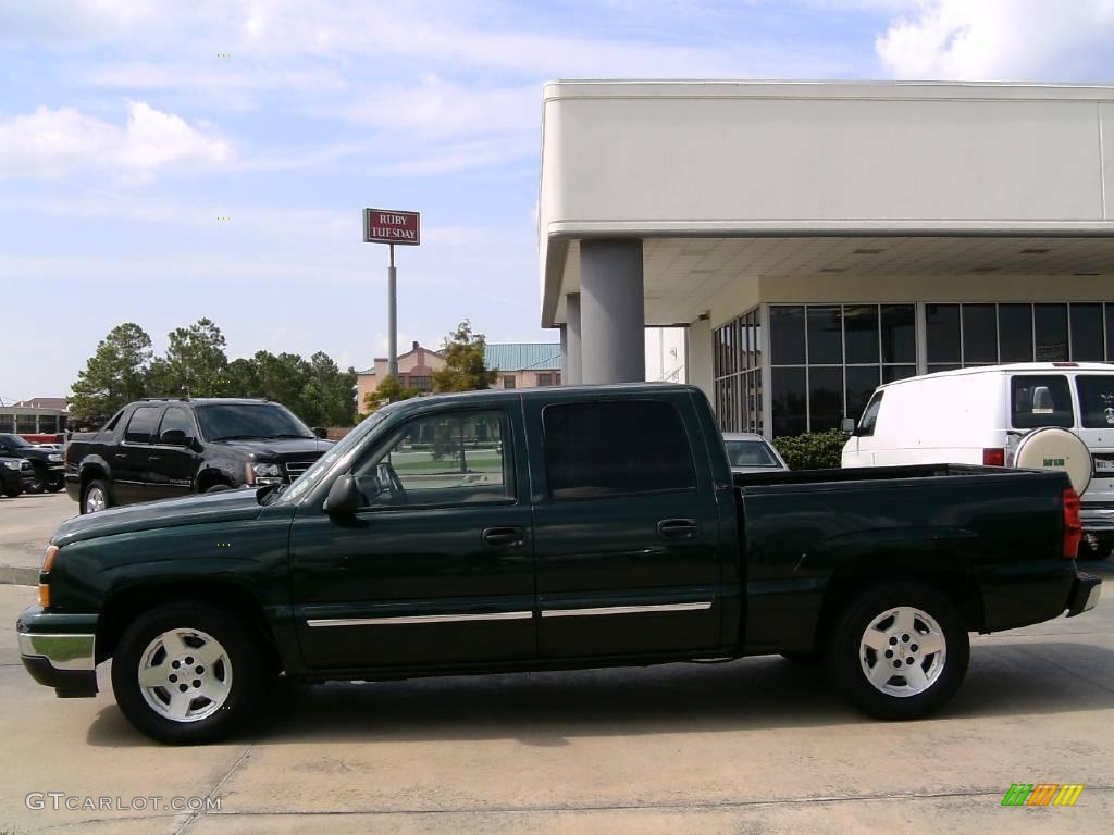 2006 Silverado 1500 LT Crew Cab - Dark Green Metallic / Tan photo #8