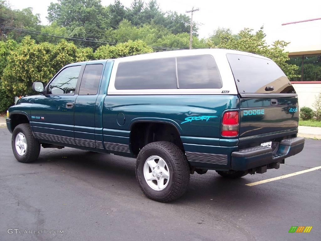 1998 Ram 1500 Sport Extended Cab 4x4 - Emerald Green Pearl / Gray photo #8