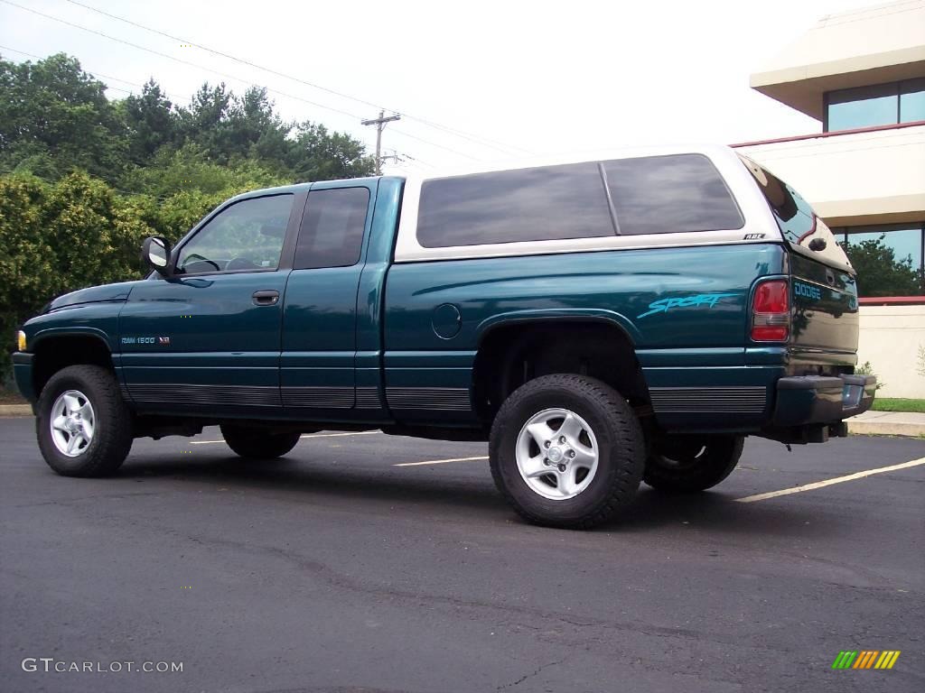 1998 Ram 1500 Sport Extended Cab 4x4 - Emerald Green Pearl / Gray photo #12