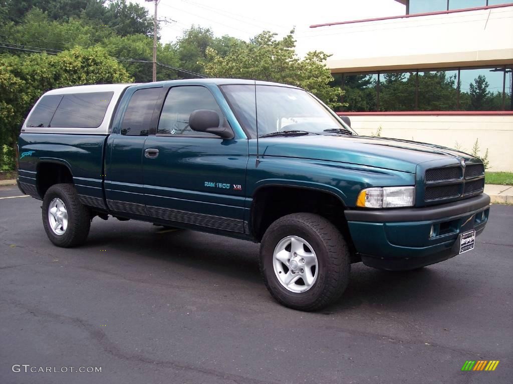 1998 Ram 1500 Sport Extended Cab 4x4 - Emerald Green Pearl / Gray photo #19