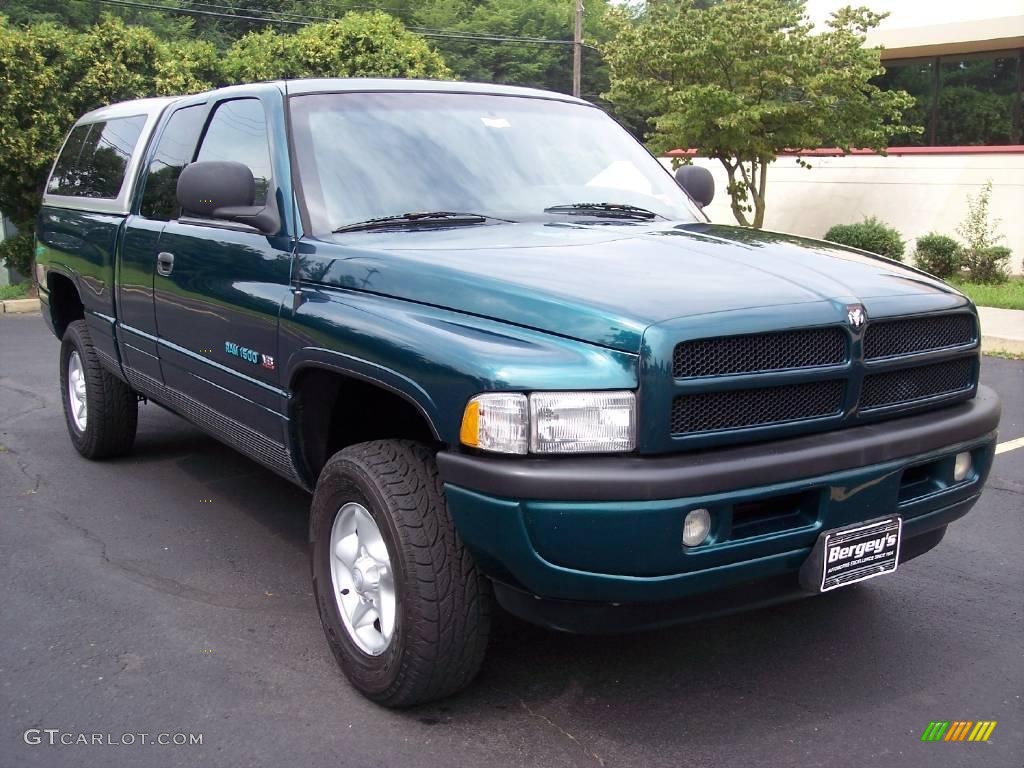 1998 Ram 1500 Sport Extended Cab 4x4 - Emerald Green Pearl / Gray photo #20