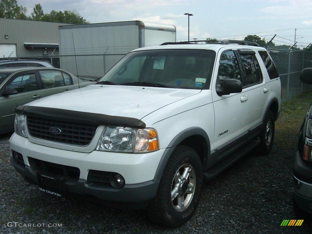 2002 Explorer XLT 4x4 - Oxford White / Midnight Grey photo #1