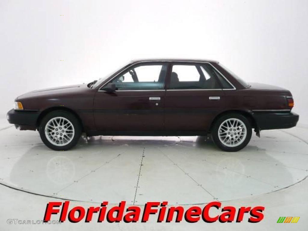 1991 Camry Sedan - Dark Red Pearl Metallic / Dark Red photo #3