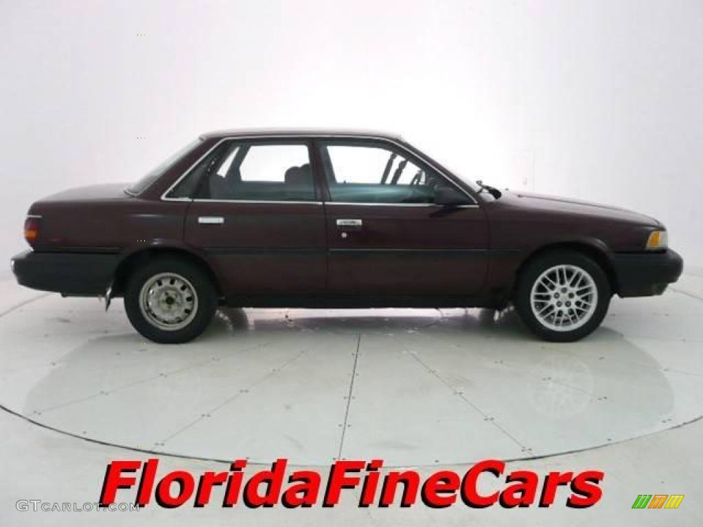 1991 Camry Sedan - Dark Red Pearl Metallic / Dark Red photo #4