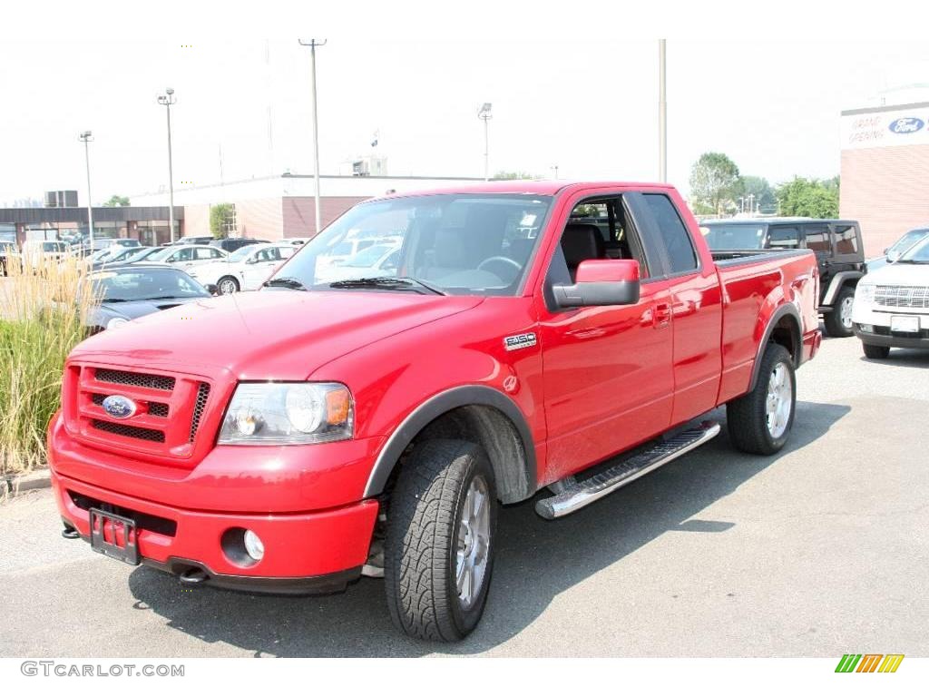 2007 F150 FX4 SuperCab 4x4 - Bright Red / Black photo #1