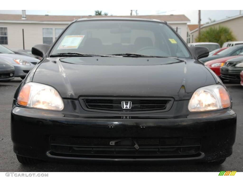 1997 Civic EX Coupe - Black Pearl Metallic / Gray photo #5