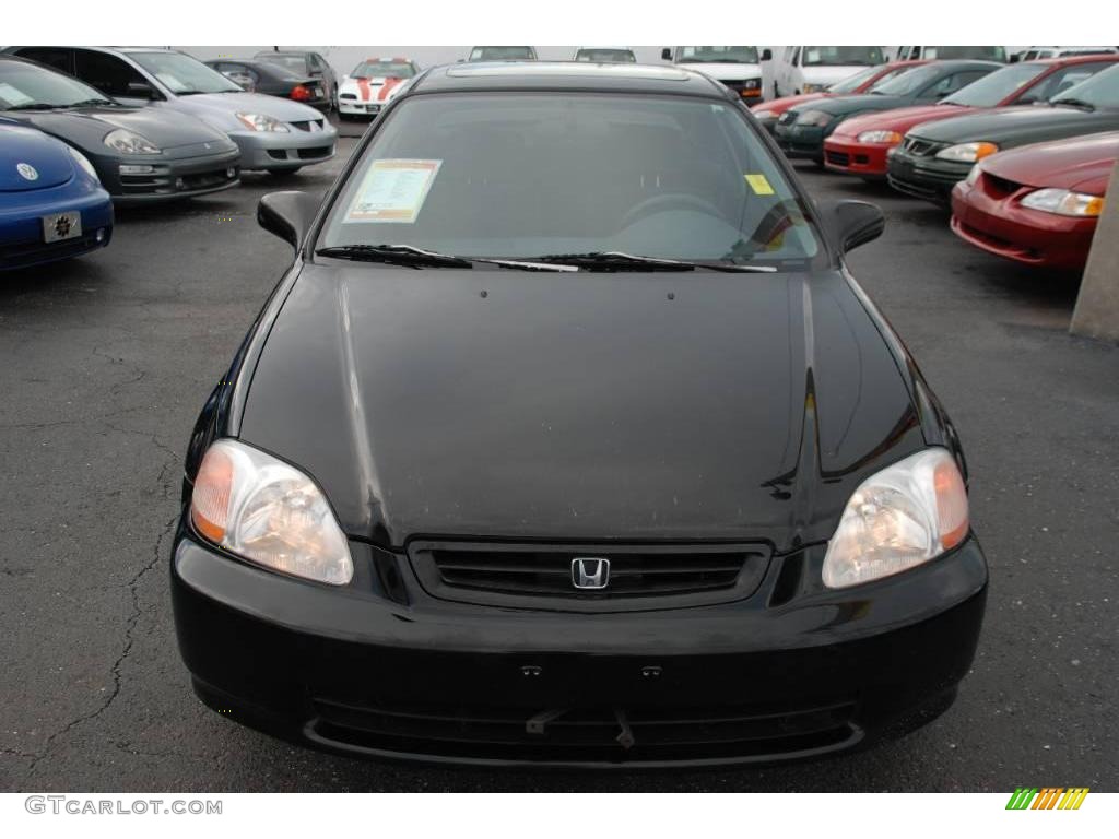 1997 Civic EX Coupe - Black Pearl Metallic / Gray photo #6