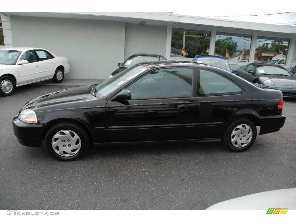 1997 Civic EX Coupe - Black Pearl Metallic / Gray photo #7