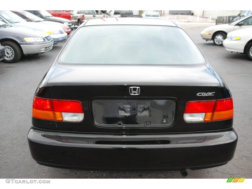 1997 Civic EX Coupe - Black Pearl Metallic / Gray photo #8