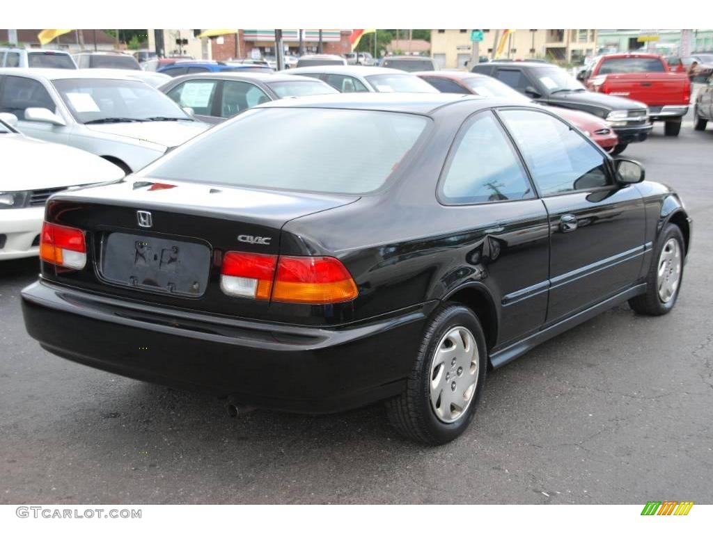 1997 Civic EX Coupe - Black Pearl Metallic / Gray photo #9